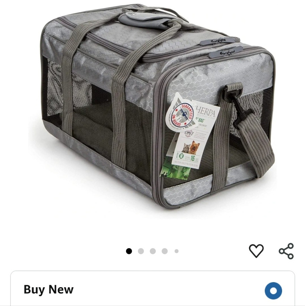 NWT NEW Sherpa To Go Travel Pet Carrier, Airline Approved & Guaranteed On Board